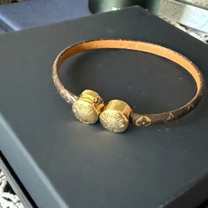 Louis Vuitton Brown and Gold Monogram Bracelet